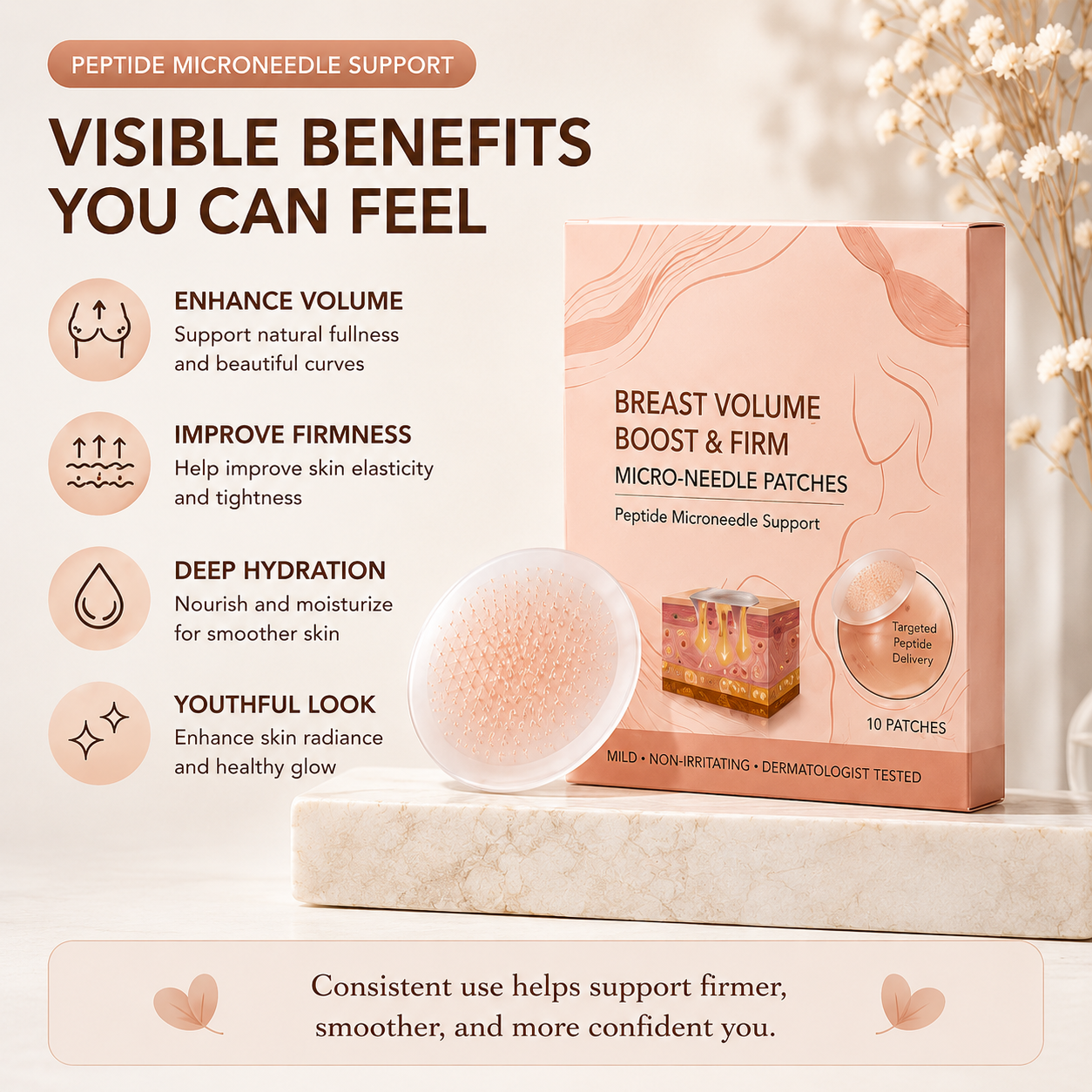 Breast Enhance Mentmicroneedle Patch